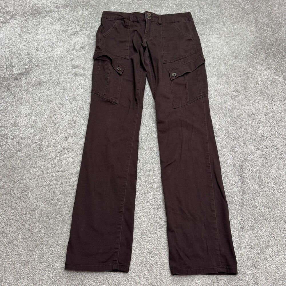 Democracy AB Solution Cargo Pants Womens 4 Dark Brown Mid Rise Straight Utility